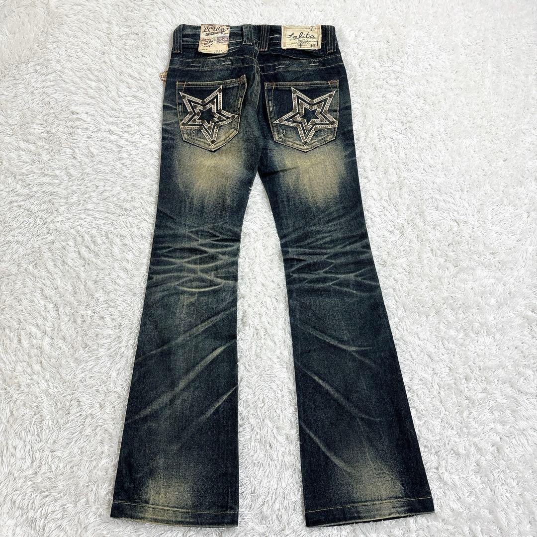 未使用タグ付　archive Lolita jeans flare denim