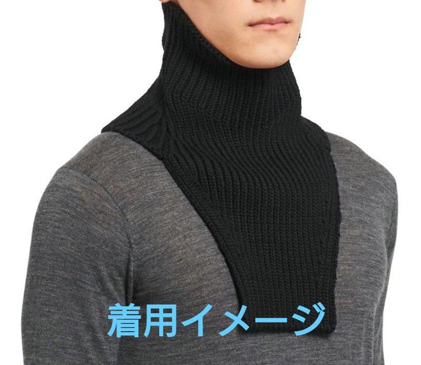 ■新品9万!PRADAプラダ／厚手ケーブルリブニットデザインネックウォーマー