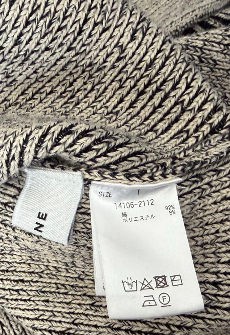 トップス clane W FACE CUT NECK WIDE KNIT TOPS