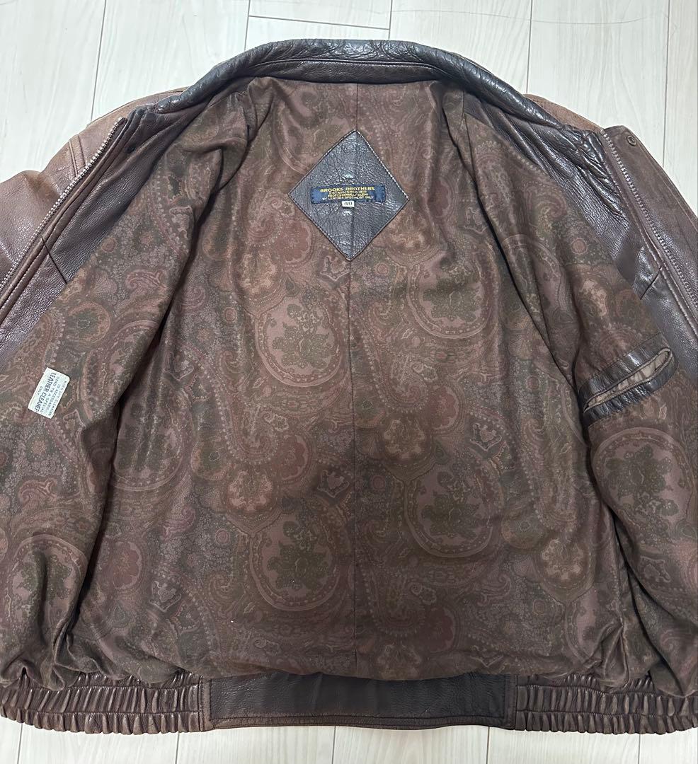 80s BROOKS BROTHERS レザー ブルゾン ジャケット A-2
