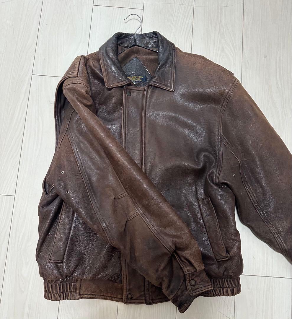 80s BROOKS BROTHERS レザー ブルゾン ジャケット A-2
