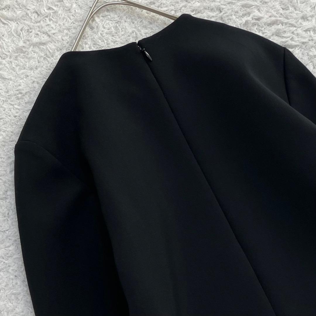 極美品✨ヨーコチャン パール ブラウス プルオーバー 伸縮性 ブラック 黒 36