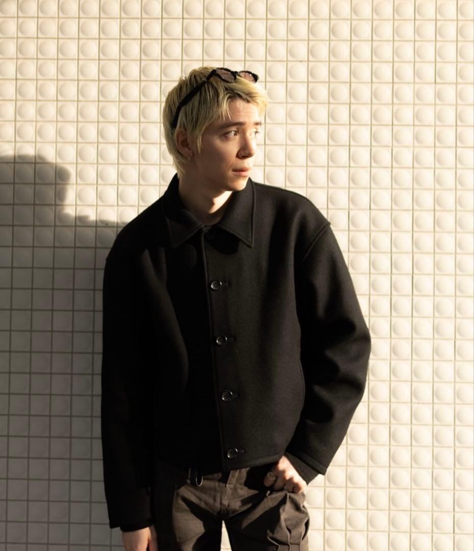 ジャケット・アウター NTRUL CLASSIC MELTON JACKET BLACK