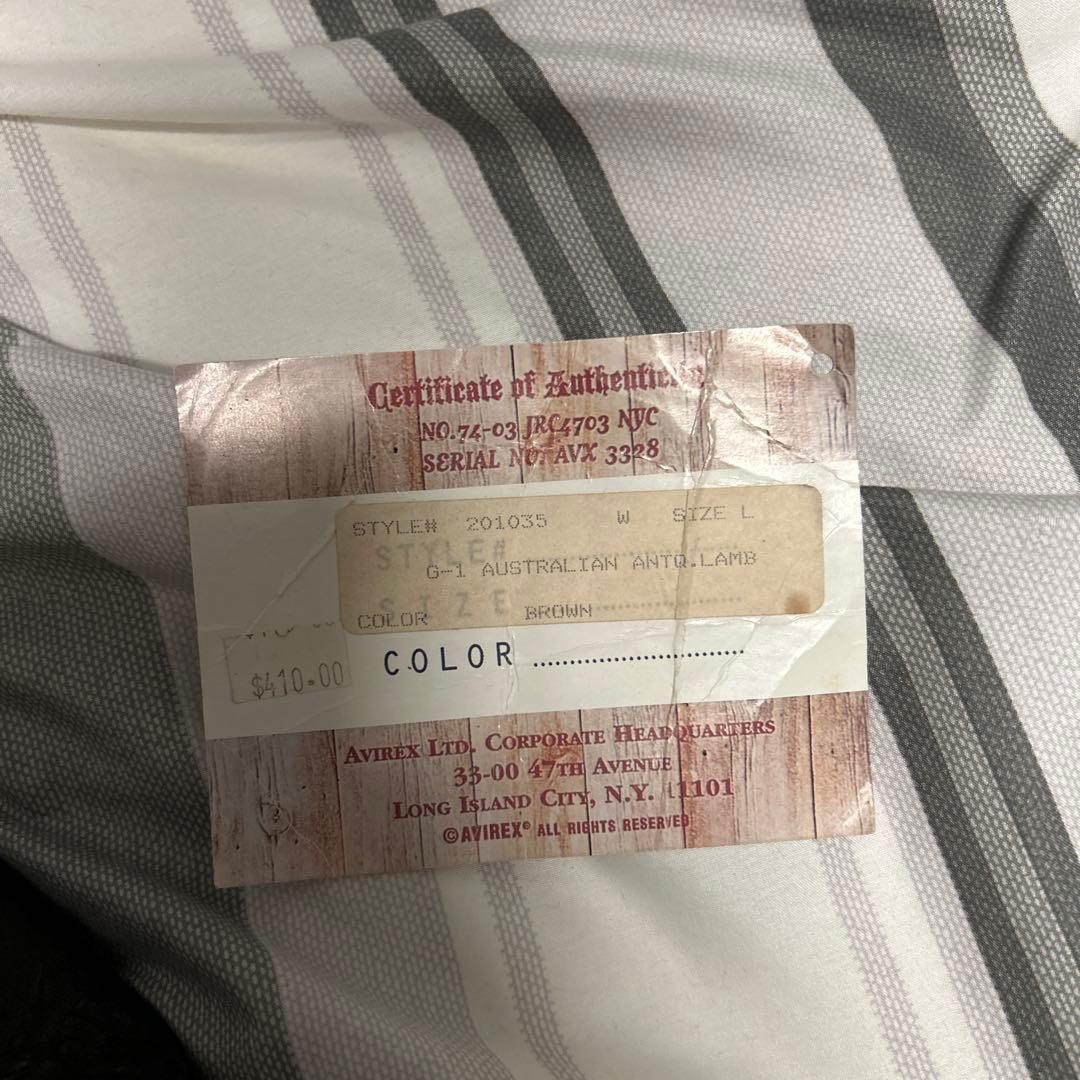 M*i様 AVIREX U.S.A G-1ジャケット