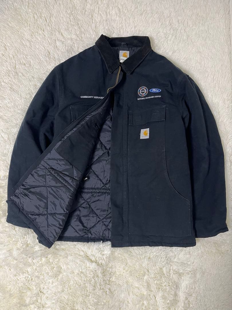 [美品] カーハート　トラディショナルコート　Ford企業ロゴ入り　USA製