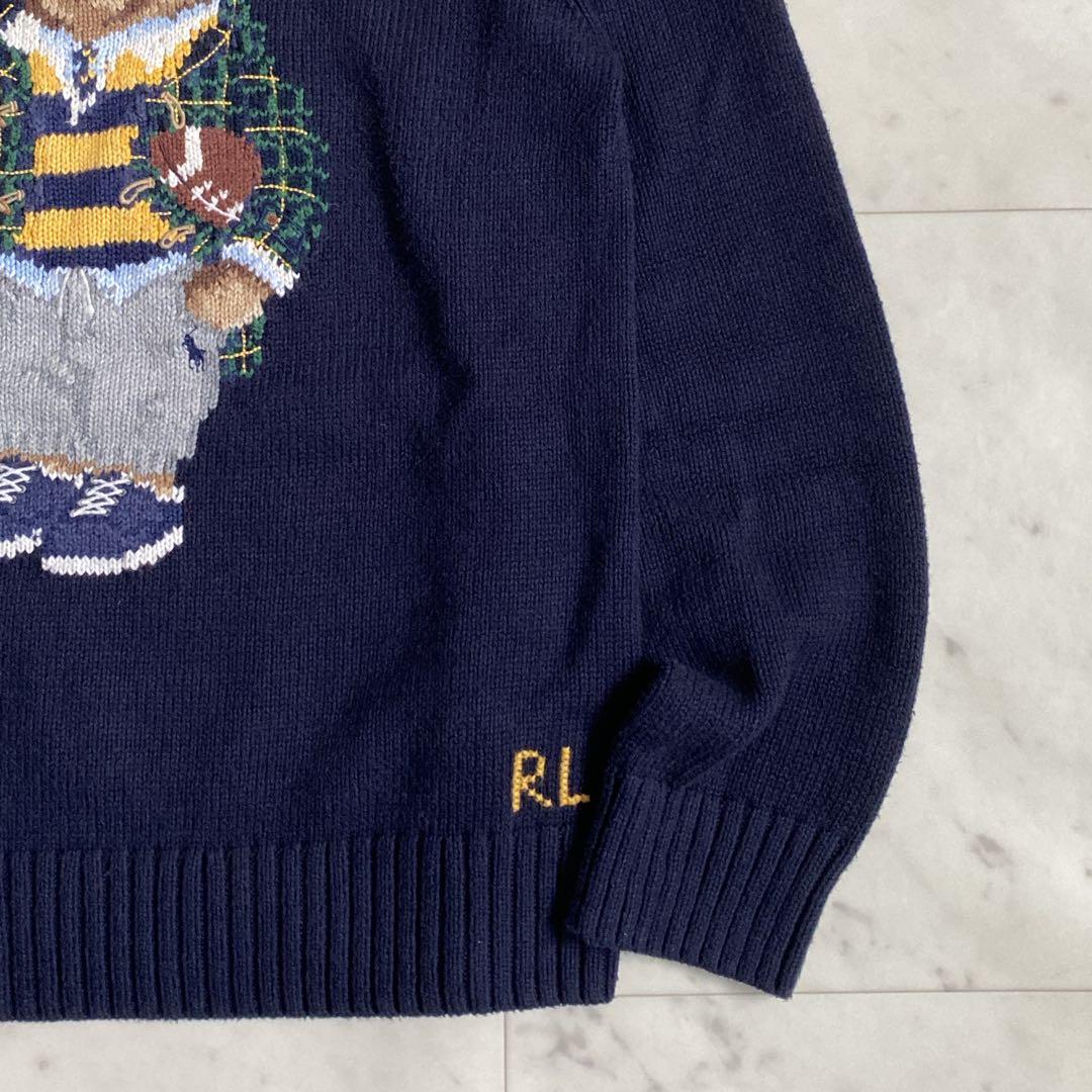 現行タグ✨ポロラルフローレン　ポロベアニット　ボーイズL レディースM相当