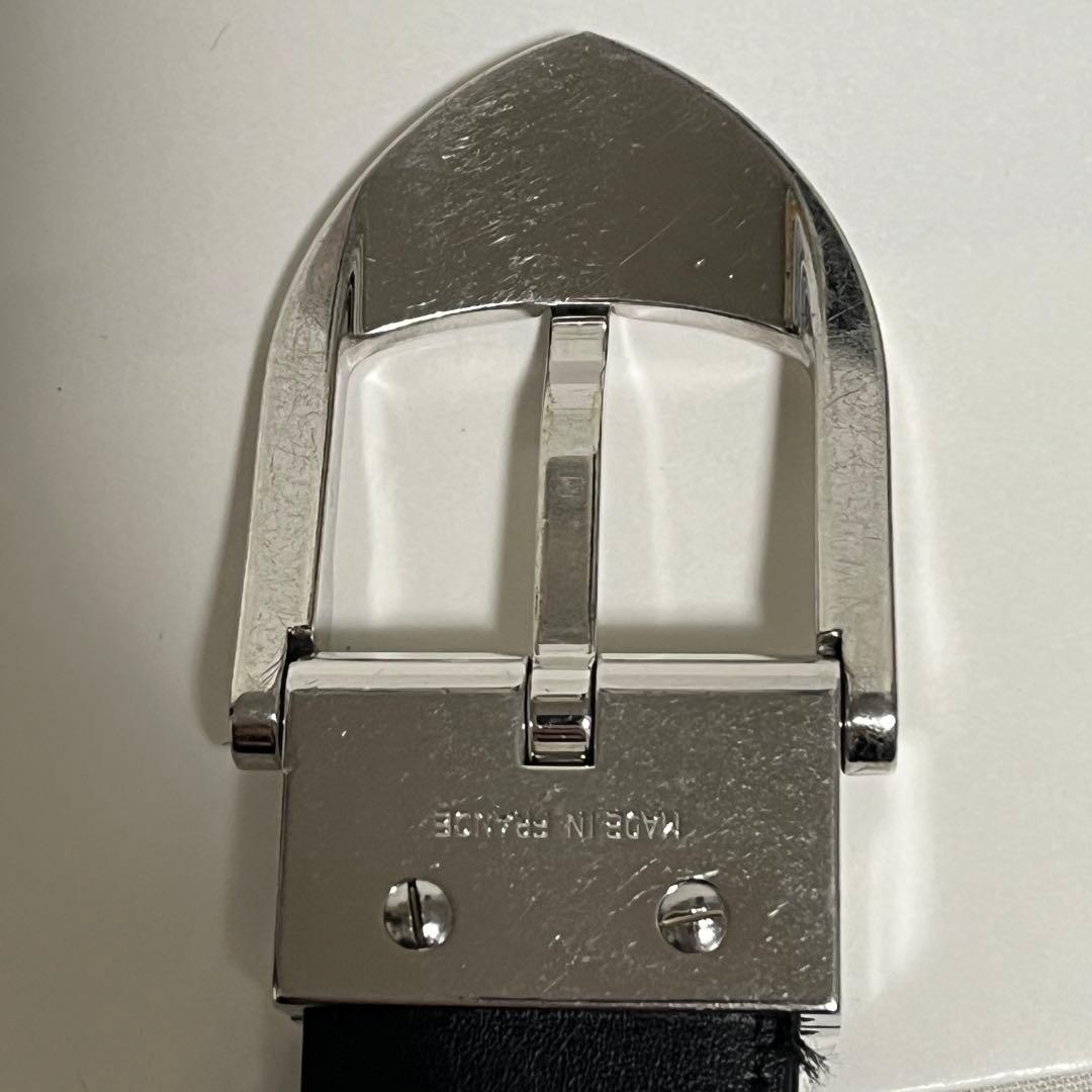 LOUIS VUITTON サンチュール ベルト レザー シルバー 850