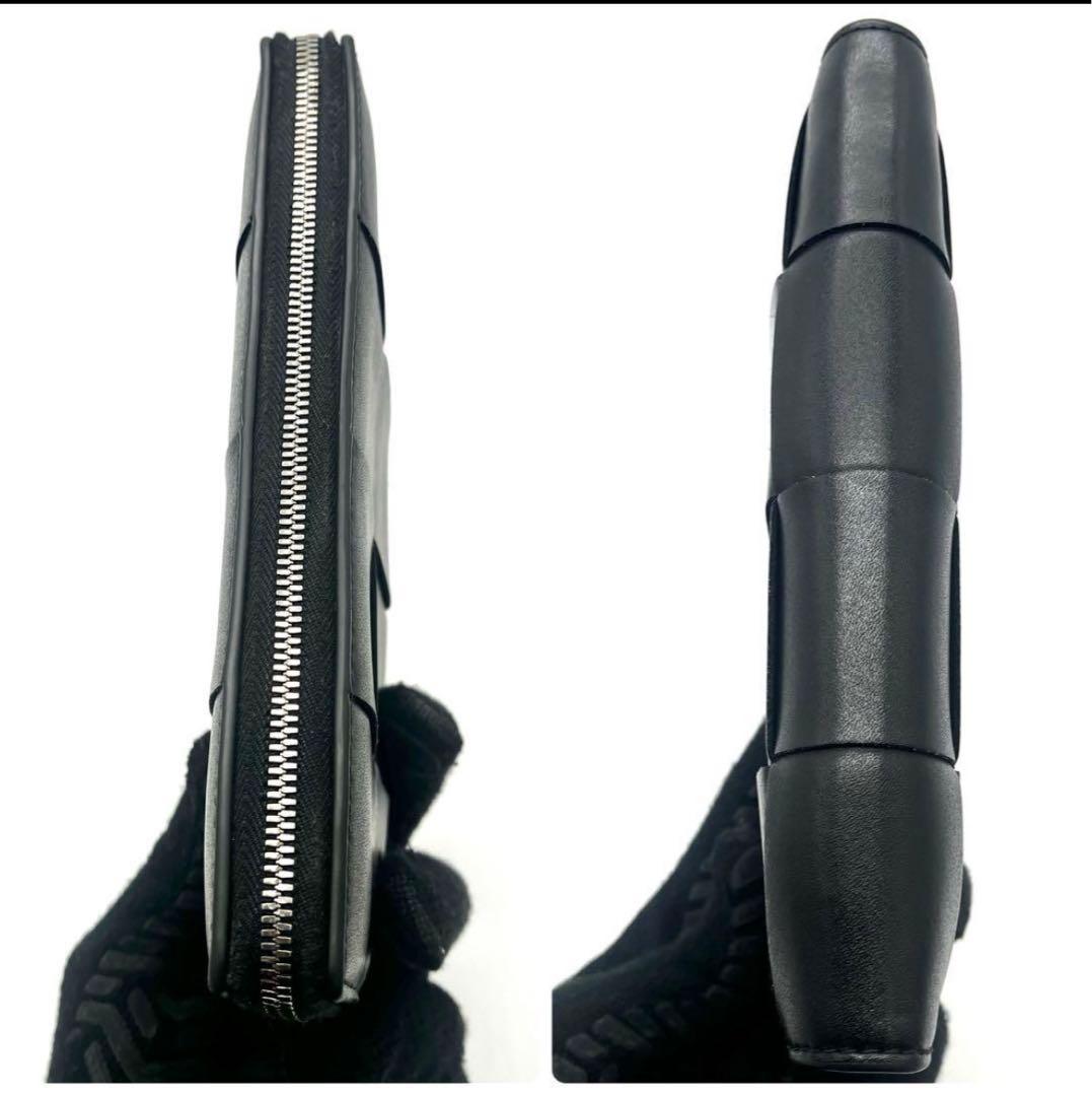 【未使用】ボッテガ ヴェネタ　長財布 カセットラウンドファスナー レザー 黒