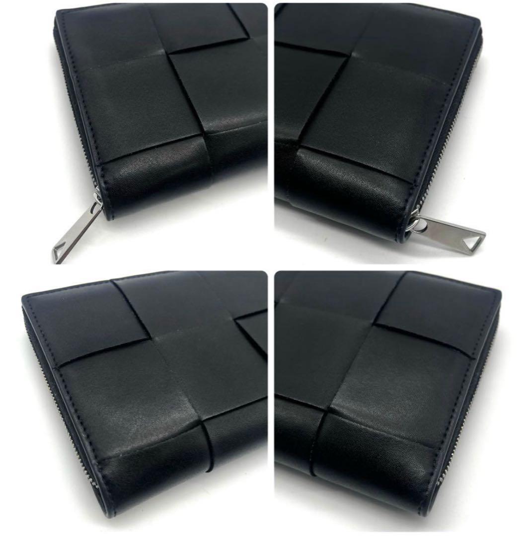 【未使用】ボッテガ ヴェネタ　長財布 カセットラウンドファスナー レザー 黒