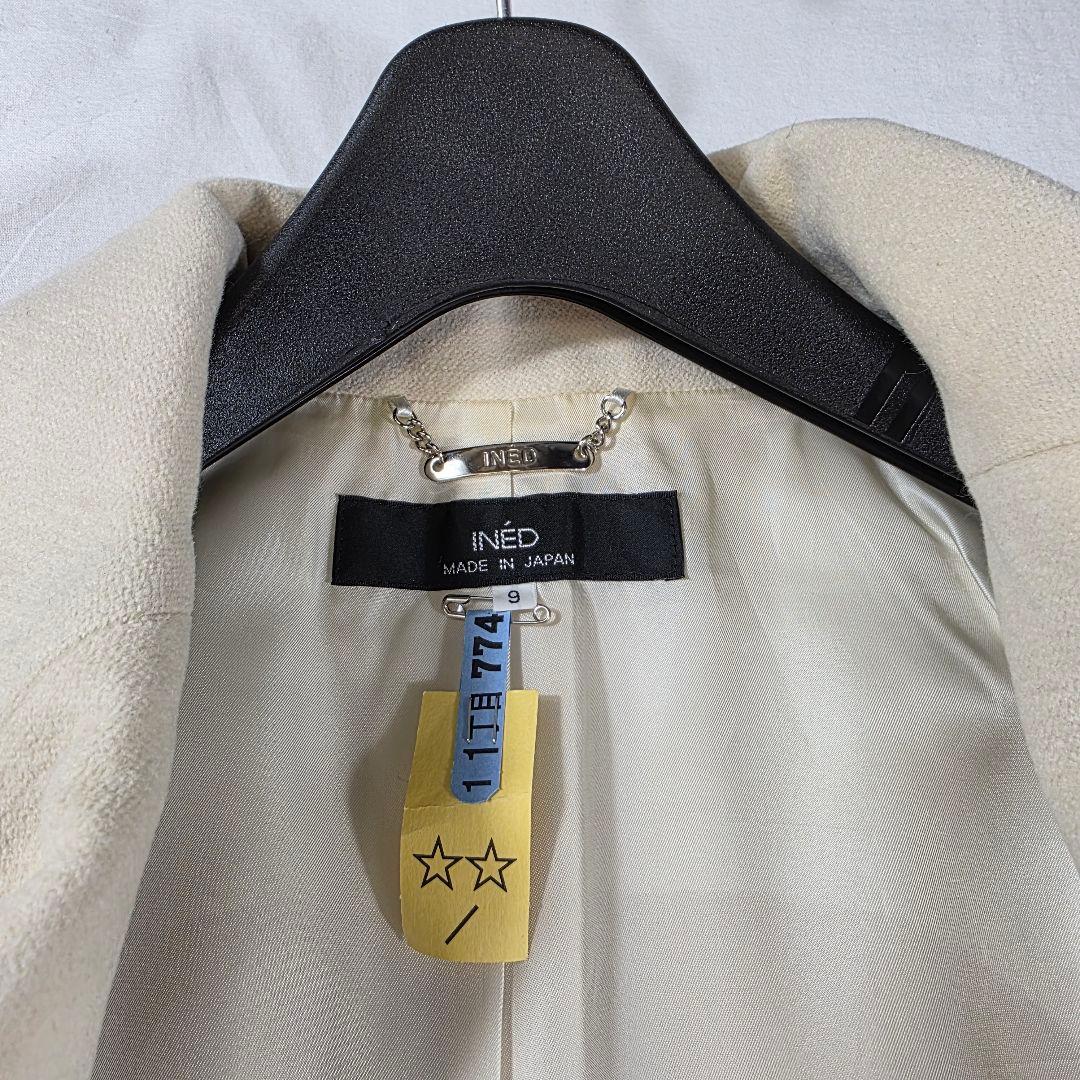 専用✨【美品 アンゴラ シルク】INED　チェスターコート　Aライン　ホワイト