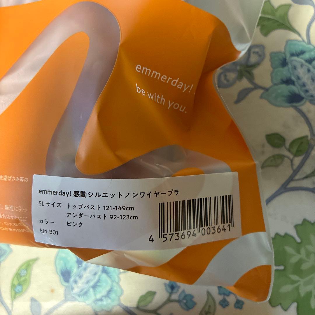 emmerdey ノンワイヤーブラ 5L 3枚セット オリジナルポーチ付き