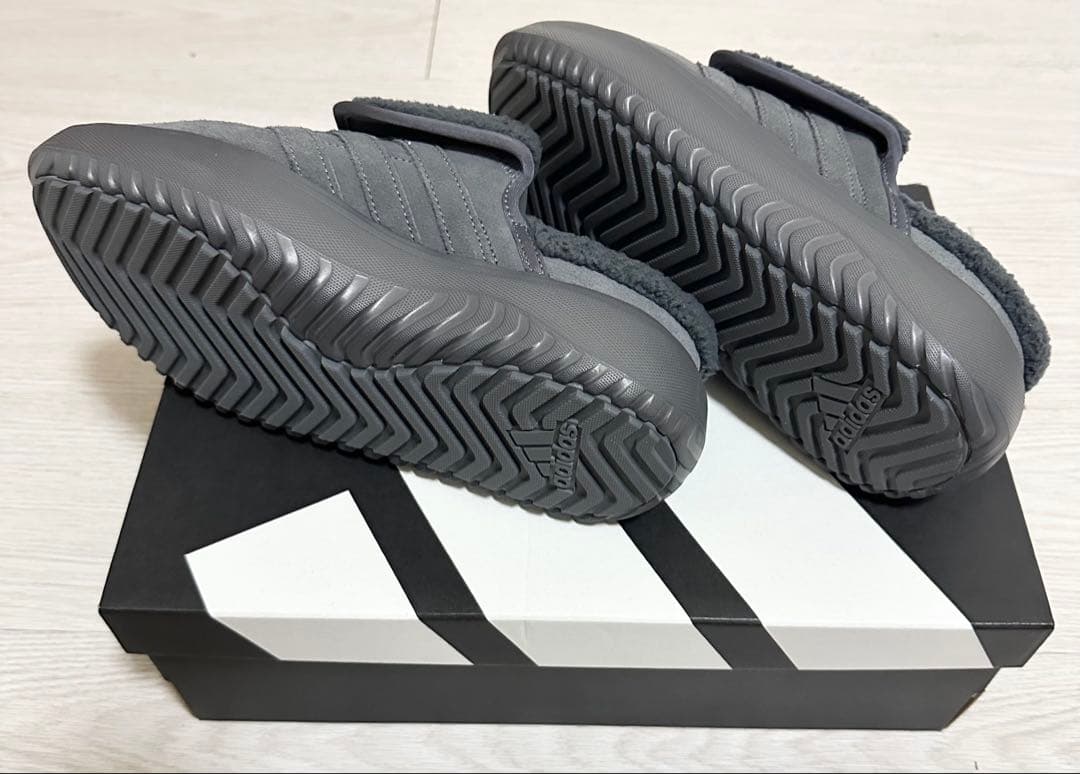 【韓国限定】adidas グランドコートミュール　グレー　スリッポン　24.5