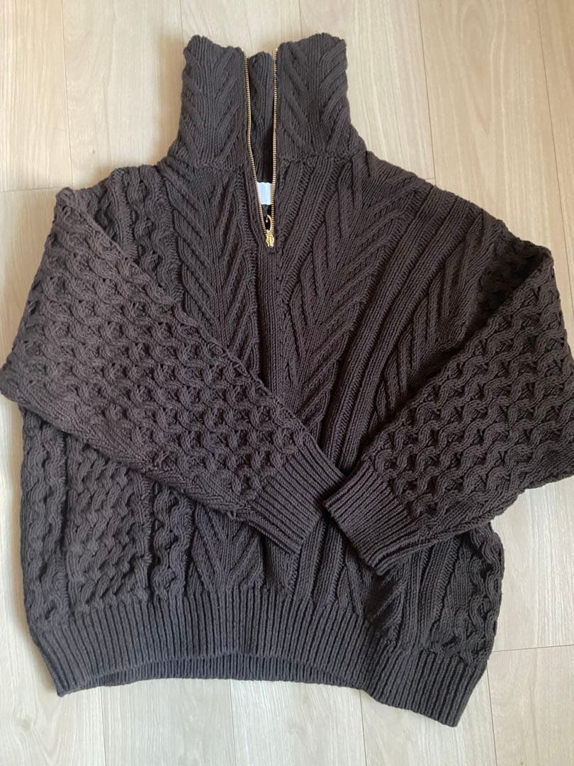 ⭐︎rosymonster cable zip knit ブラウン⭐︎