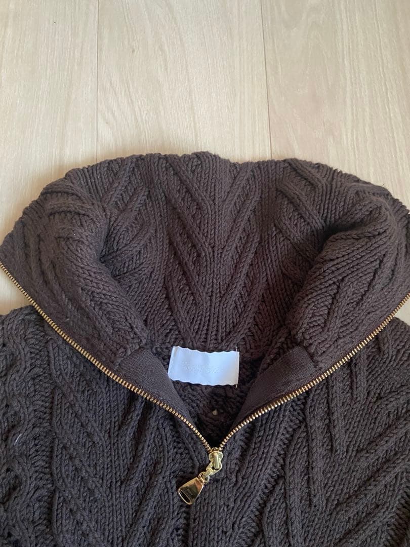 ⭐︎rosymonster cable zip knit ブラウン⭐︎