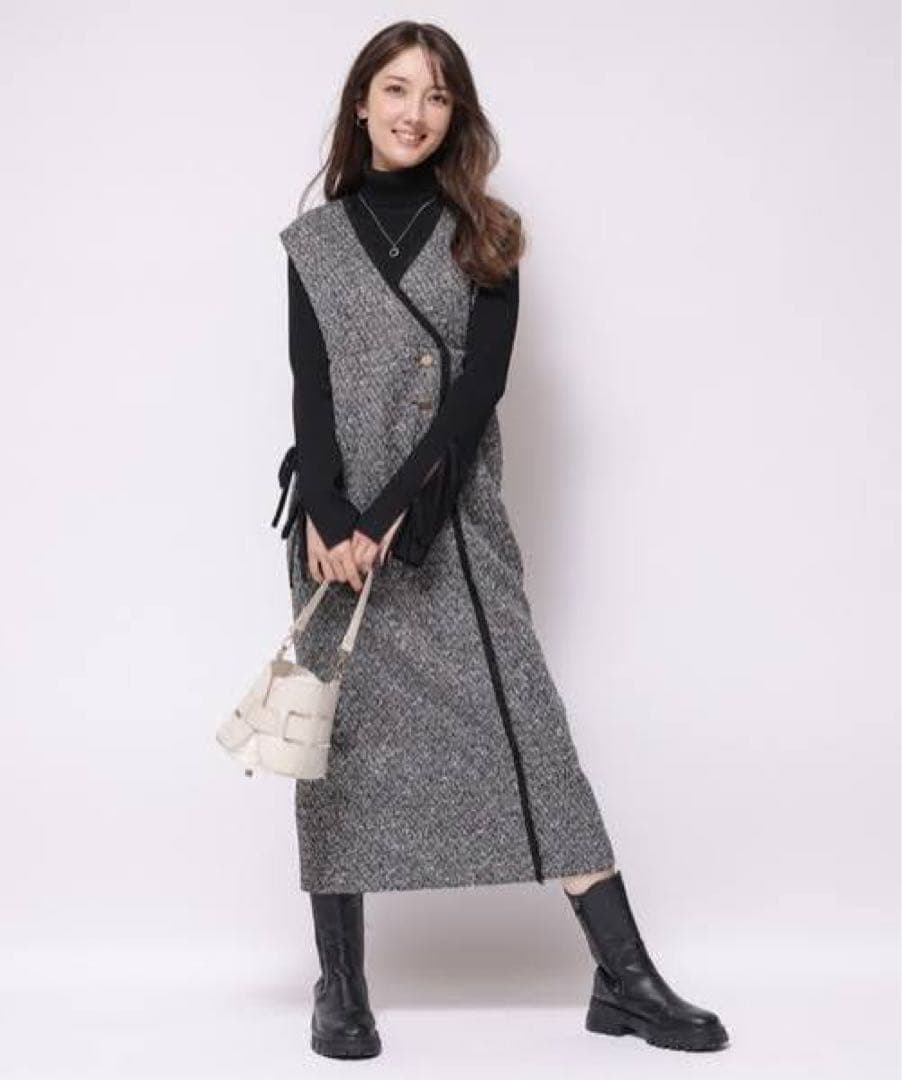 Apuweiser-riche ラップツイードジャンスカ