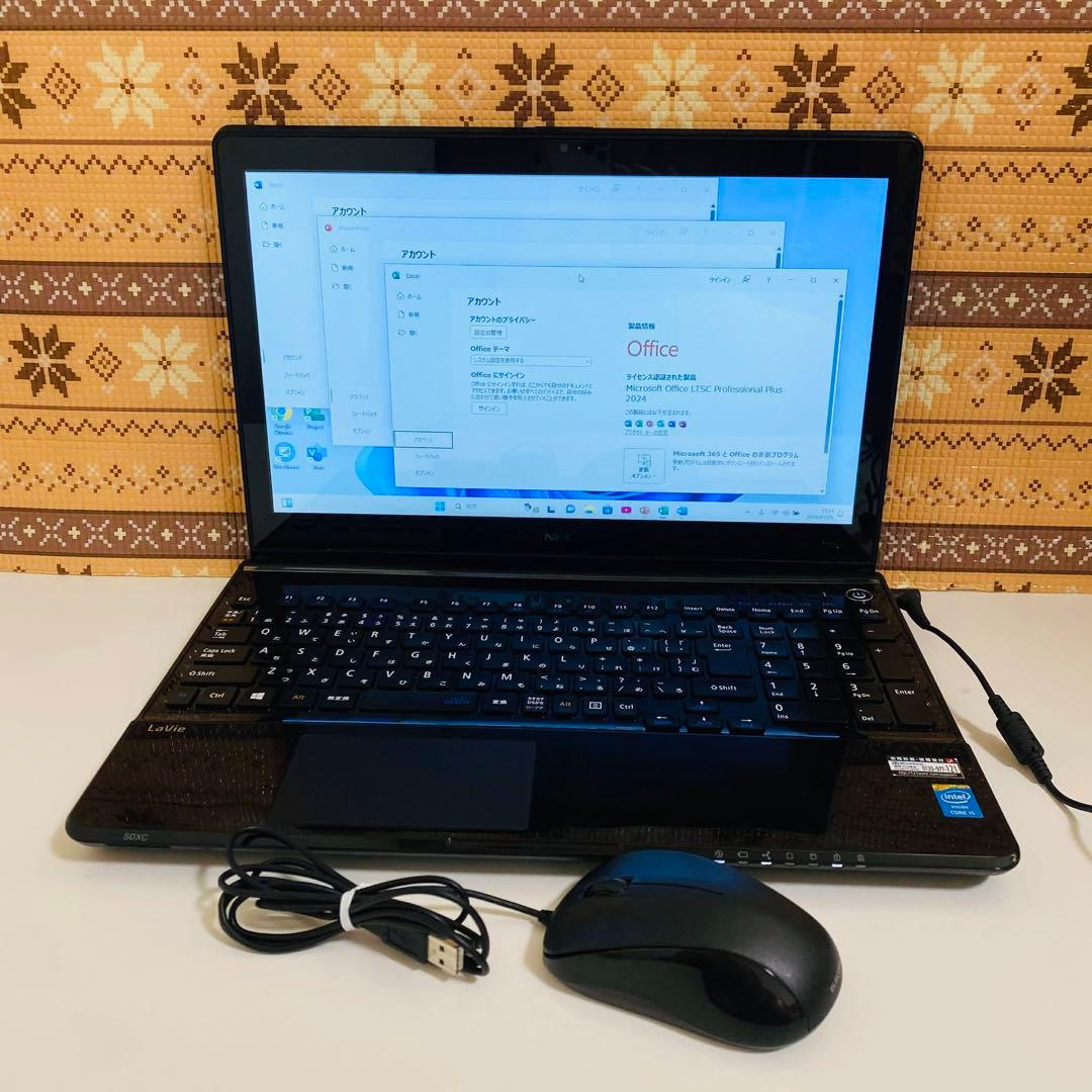 Y66 NECノートパソコン i5メモリ8G高速 Windows11オフィス付き