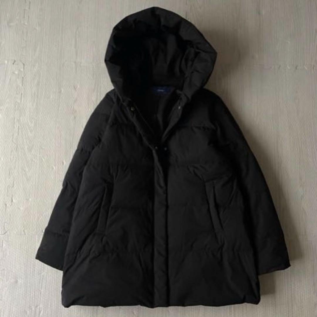 シップスships ショールカラーミディダウン　ダウンジャケット　ブラックS