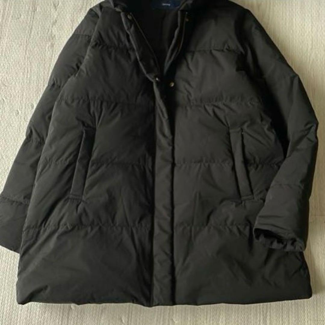 シップスships ショールカラーミディダウン　ダウンジャケット　ブラックS