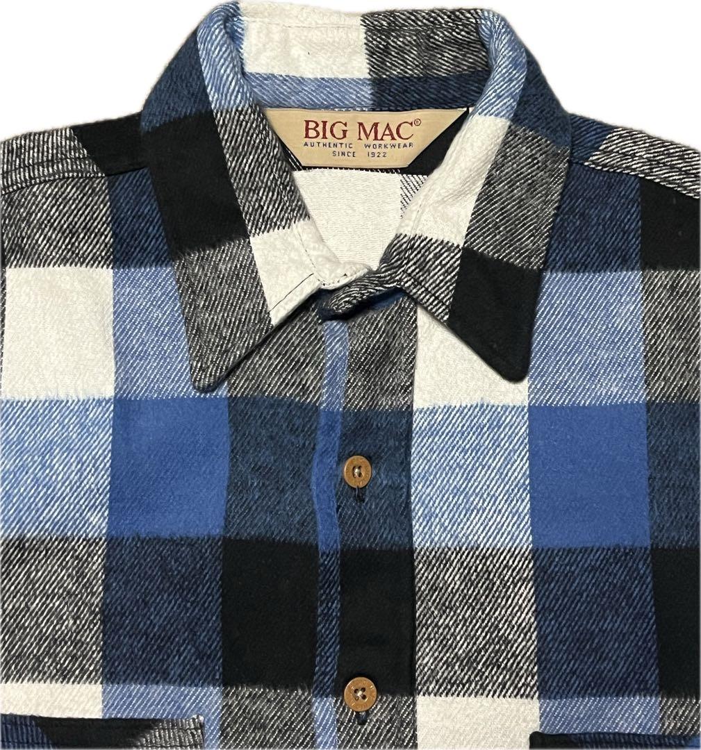 BIG MAC ビックマック ブロックチェック ネルシャツ ブルー