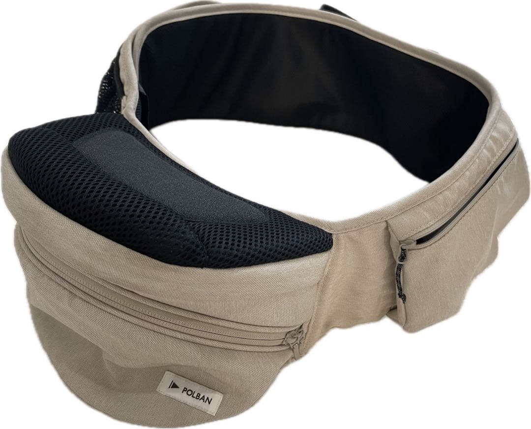 【美品】POLBAN ヒップシート ベージュ　シングルショルダーベルト　セット