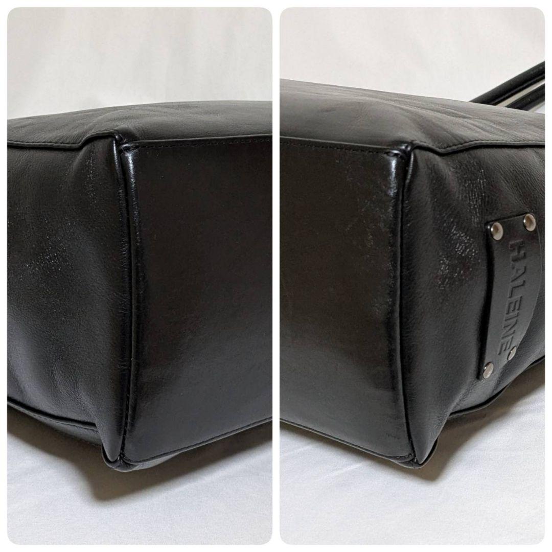 HALEINE アレンヌ トートバッグ ビジネストート オールレザー ブラック