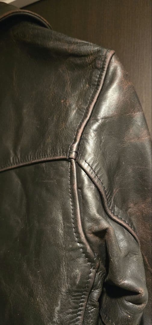 AERO LEATHER HIGHWAYMAN 馬革 茶芯 90s前期