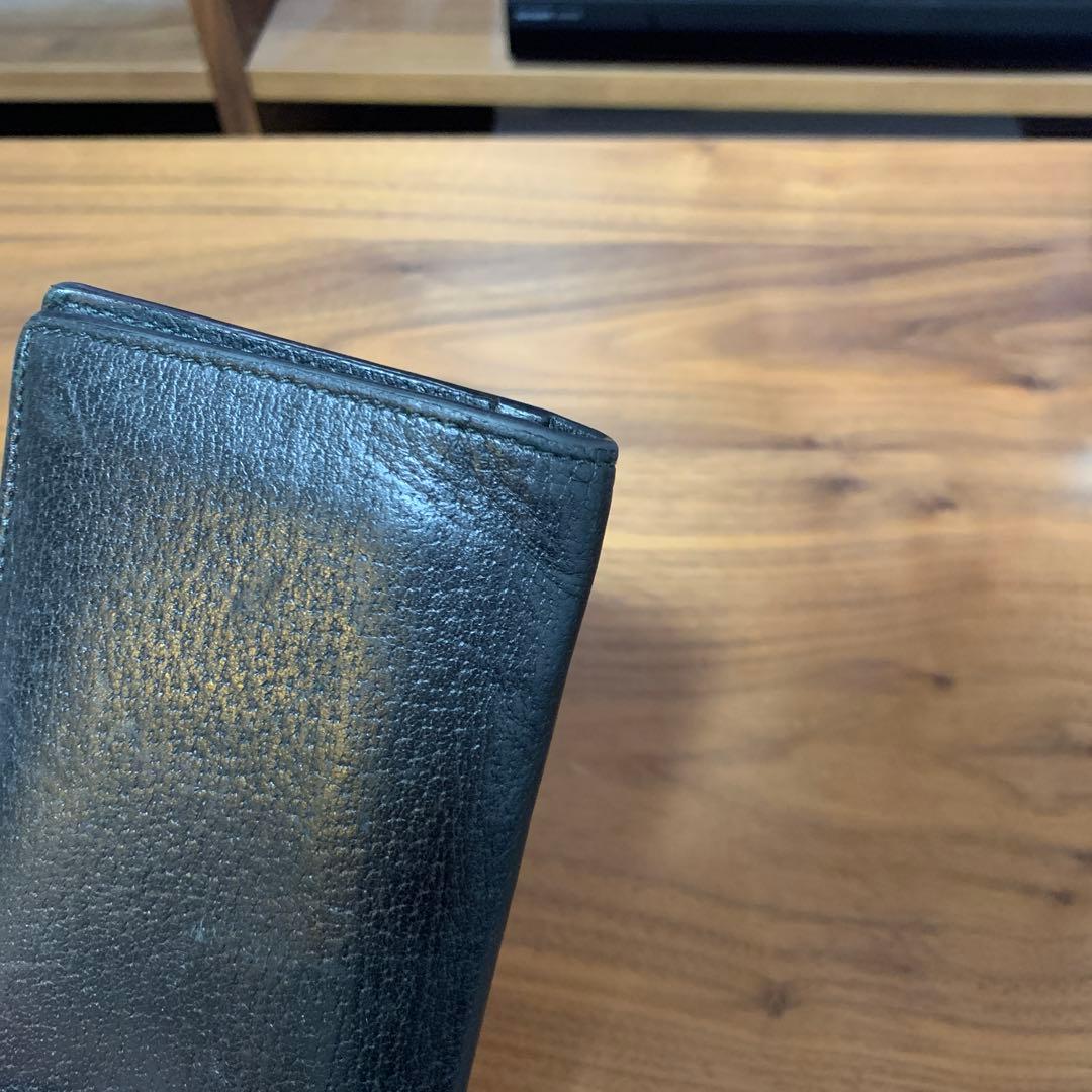 GUCCI グッチ GGマーモント レザー ロング ブラック 皮 財布 黒