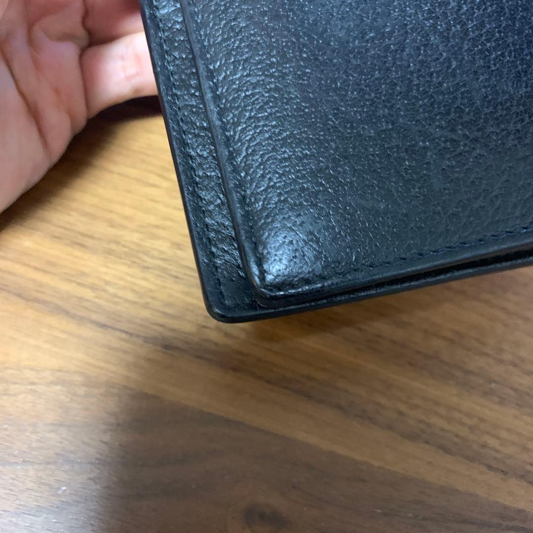 GUCCI グッチ GGマーモント レザー ロング ブラック 皮 財布 黒