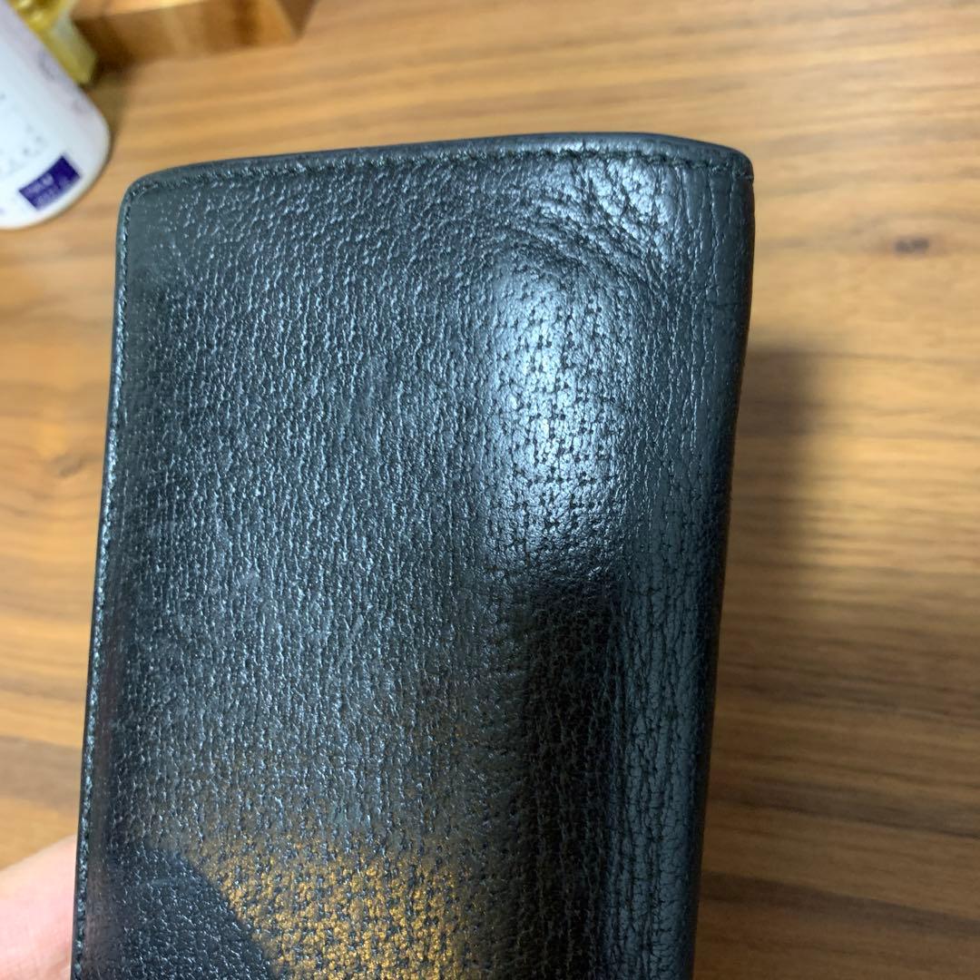 GUCCI グッチ GGマーモント レザー ロング ブラック 皮 財布 黒