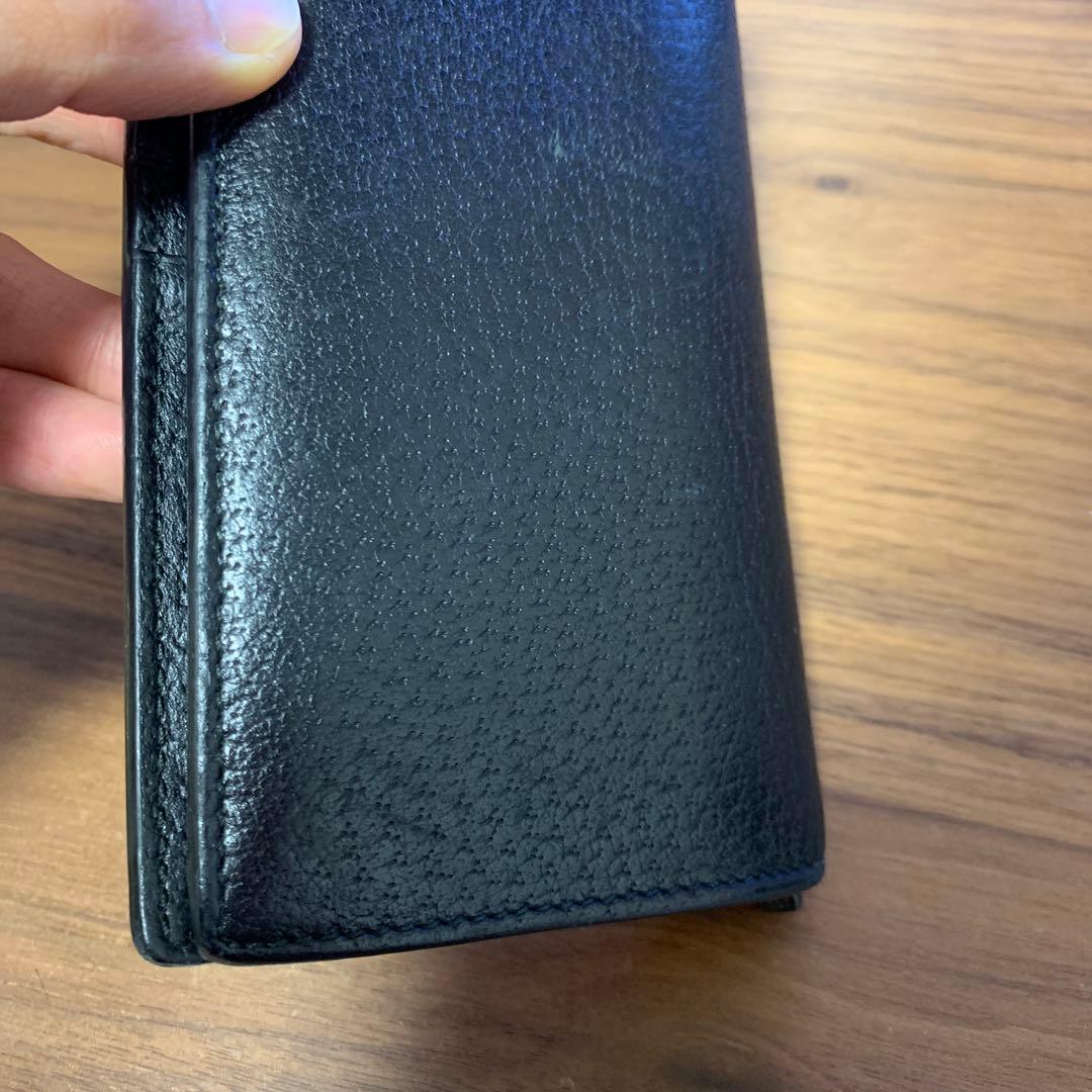 GUCCI グッチ GGマーモント レザー ロング ブラック 皮 財布 黒