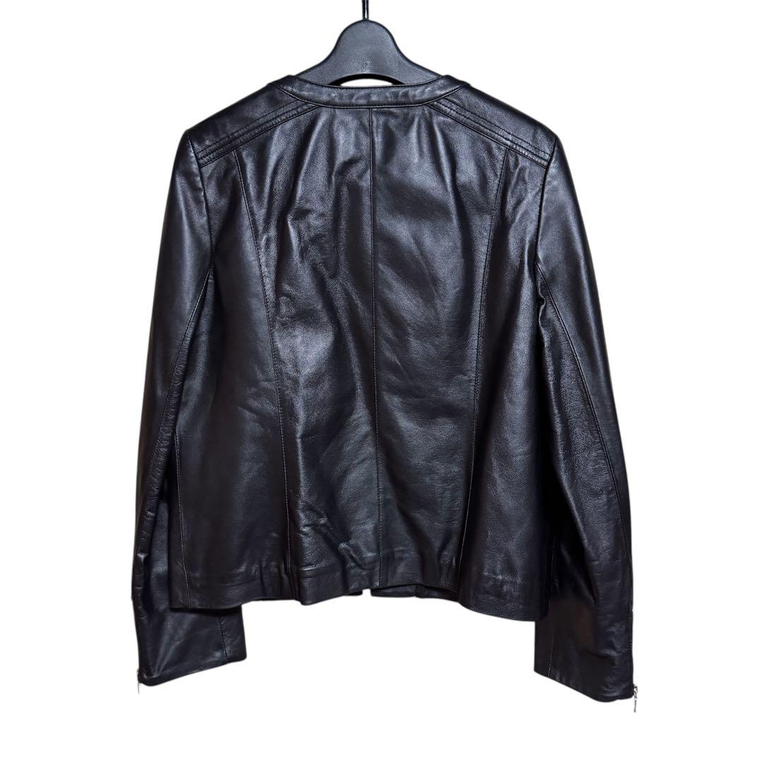 BALMAIN バルマン ラムレザー ジャケット シングルライダース 13号