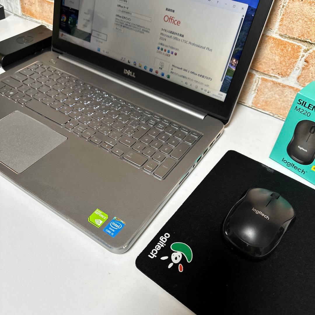 DellノートPC Corei5 SSD メモリ12GB Win11オフィス付き