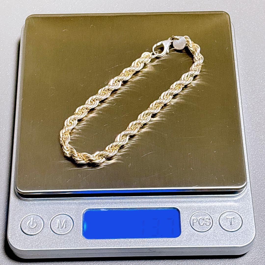 【美品】19cm ティファニー ツイスト コンビブレスレット 750/925