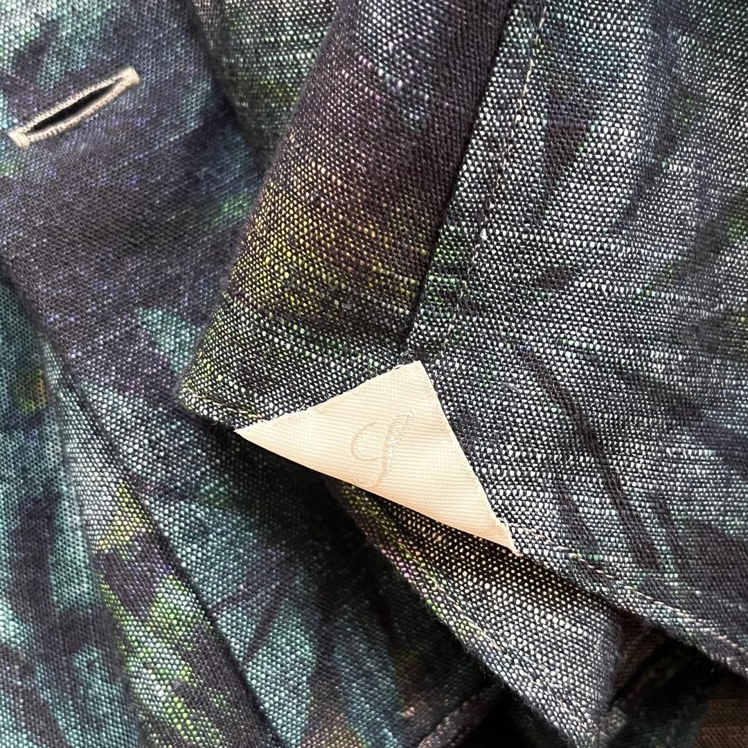 美品 GIANNETTO ( ジャンネット )美光沢 ボタニカル シャツ