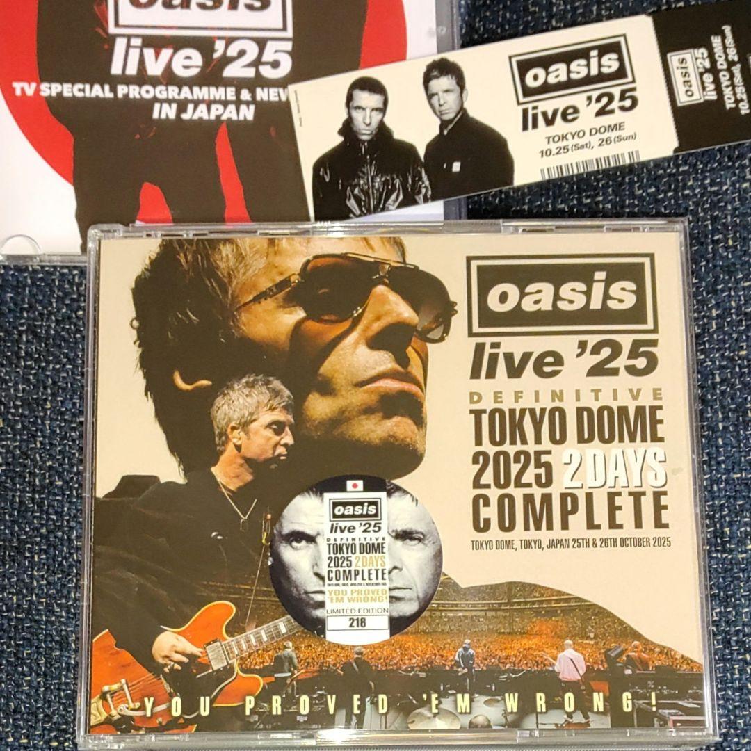 Oasis 東京ドーム2日間コンプリート チケット&DVD付き2nd Press