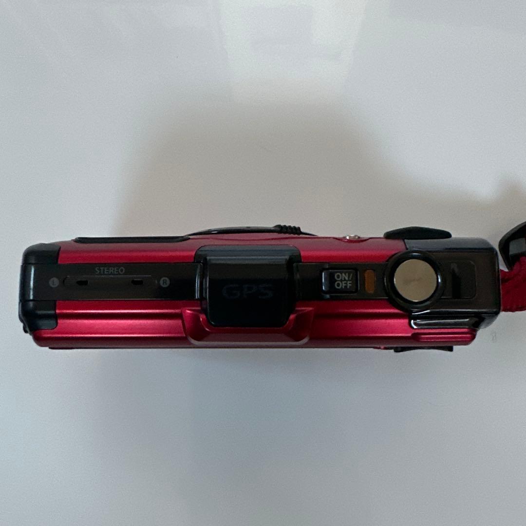 [中古]三脚SDカード付OLYMPUS TG-2Toughデジタルカメラレッド