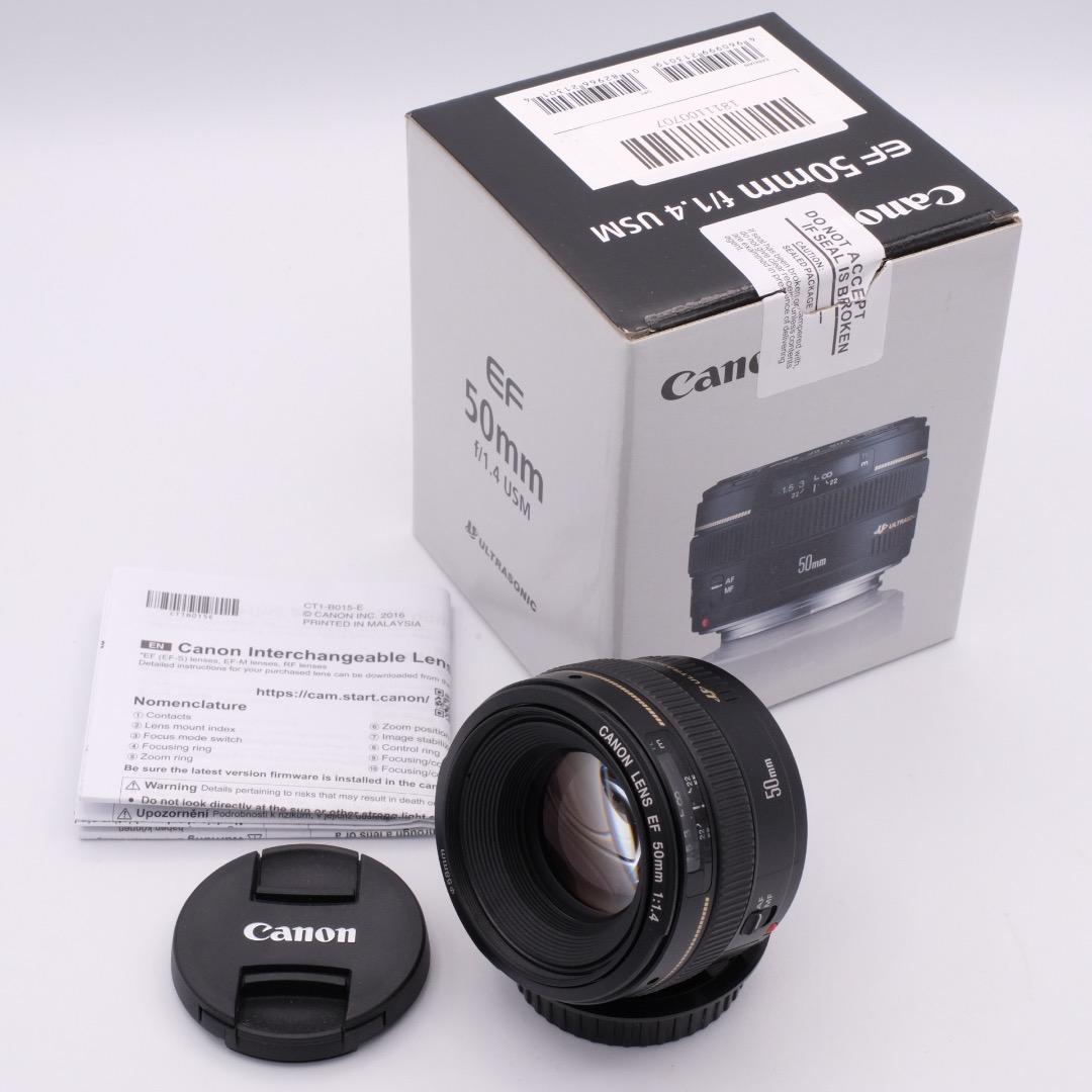 【ほぼ未使用】Canon EF50mm F1.4 USM 元箱完備 フードおまけ