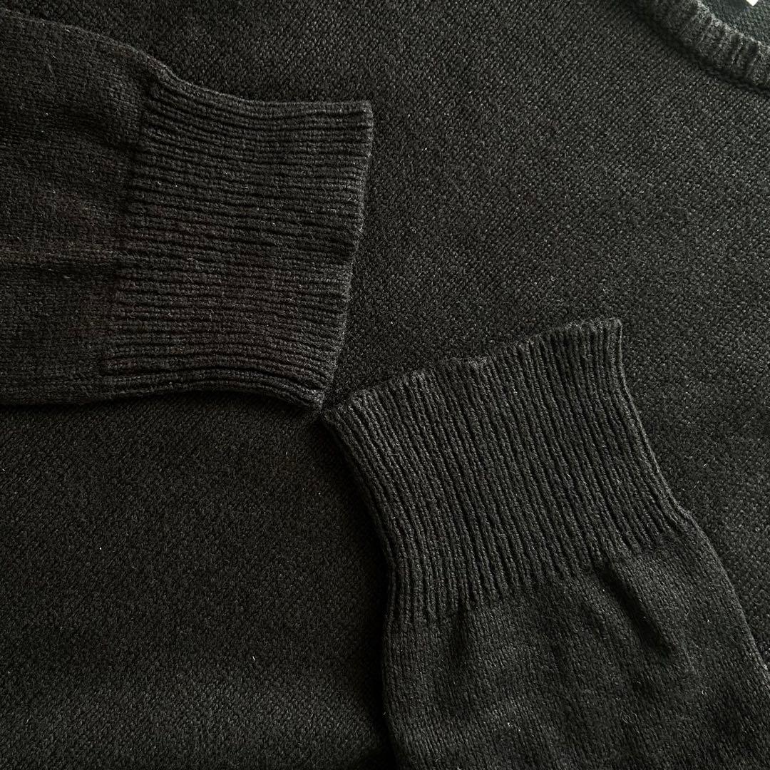 Veritecoeur ヴェリテクール サイドスリット プルオーバーニット 黒