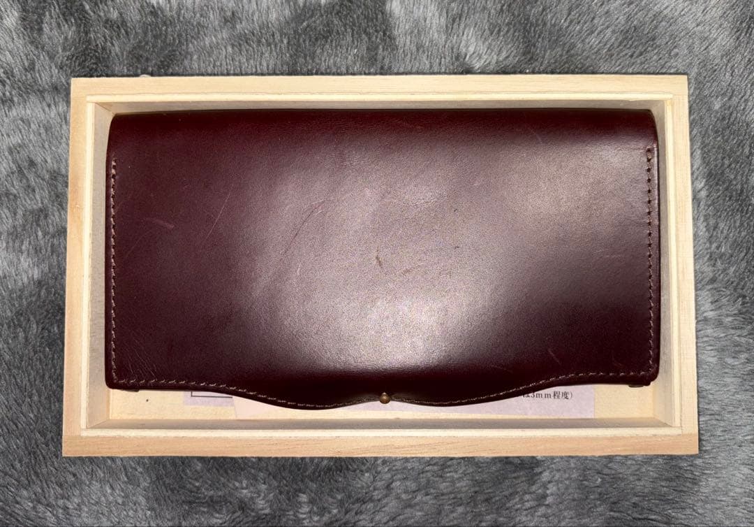 ten-to-sen. バーガンディ レザー 長財布