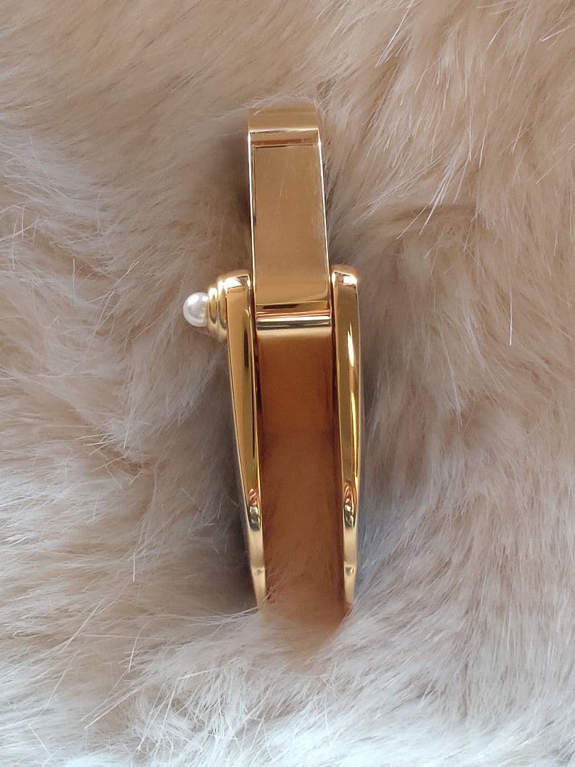 【美品】◆MiKIMOTO◆ミキモト シェル型時計 ブルー ゴールド 真珠付