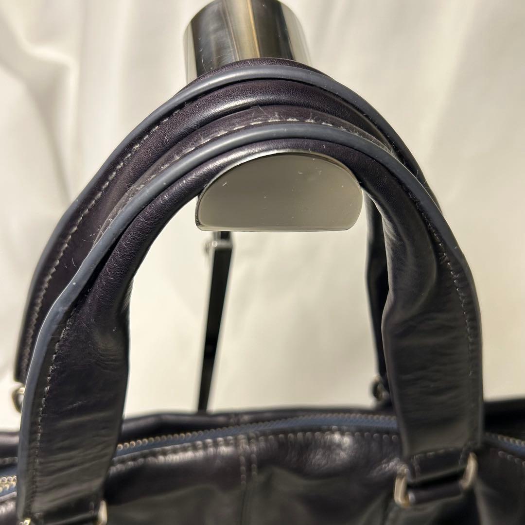 【希少】ACUNEO アクネオ ビジネスバッグ 2層式 2wayオールレザー 黒