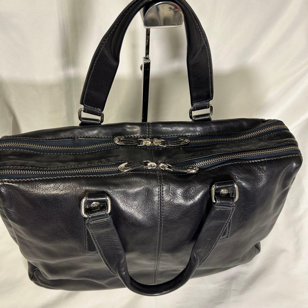 【希少】ACUNEO アクネオ ビジネスバッグ 2層式 2wayオールレザー 黒