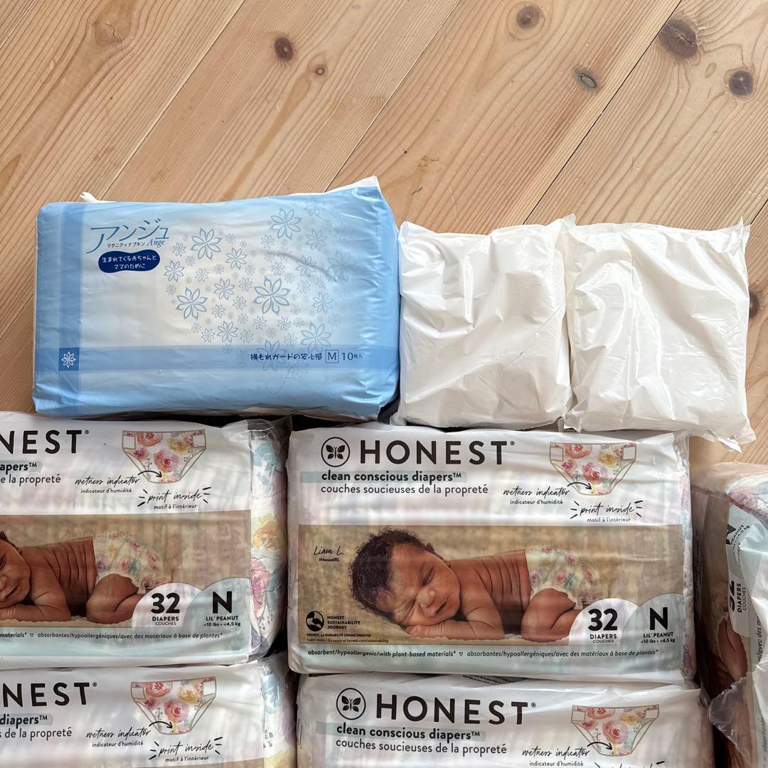 HONESTおむつNサイズ6パック➕16枚　マタニティナプキン