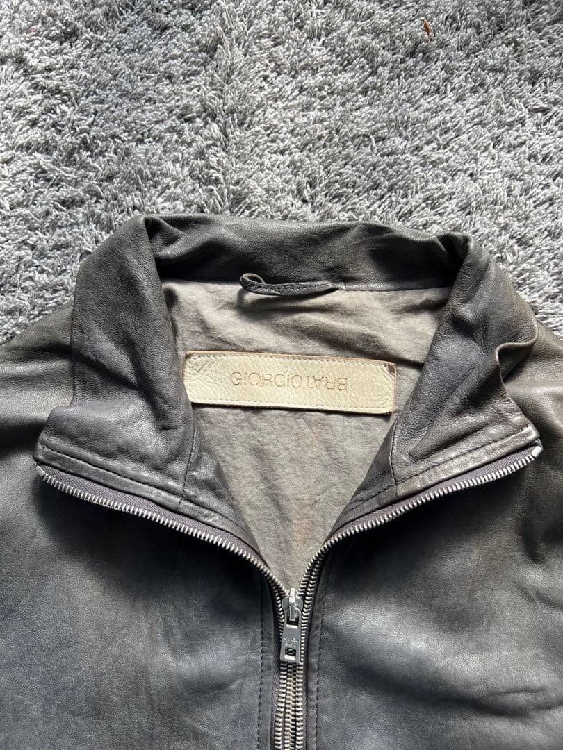 ジャケット・アウター \"GIORGIO BRATO\"Double Zip Leather Jacket