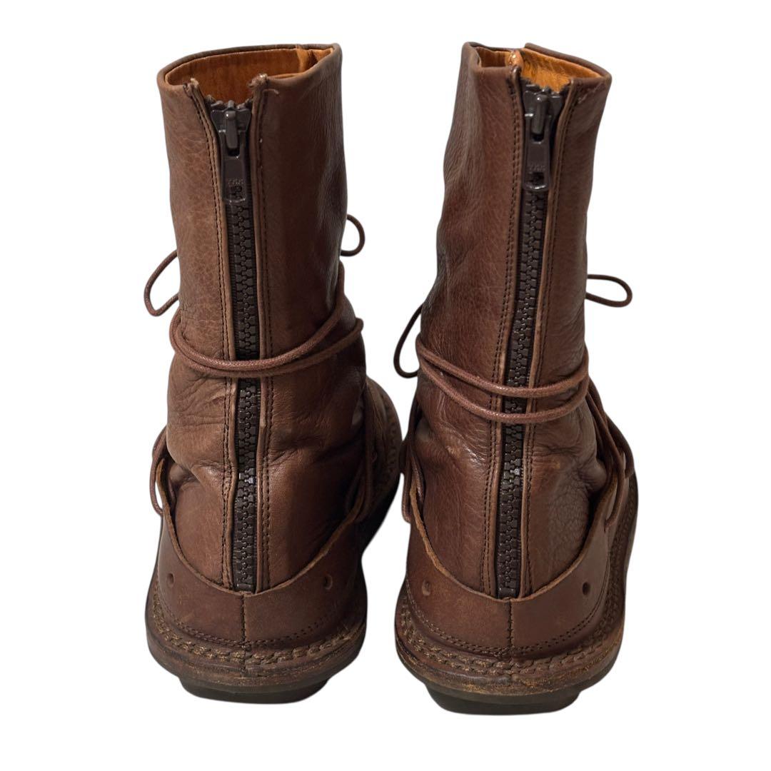 【外観美品】trippen トリッペン　レースアップブーツ　バックジップ　37