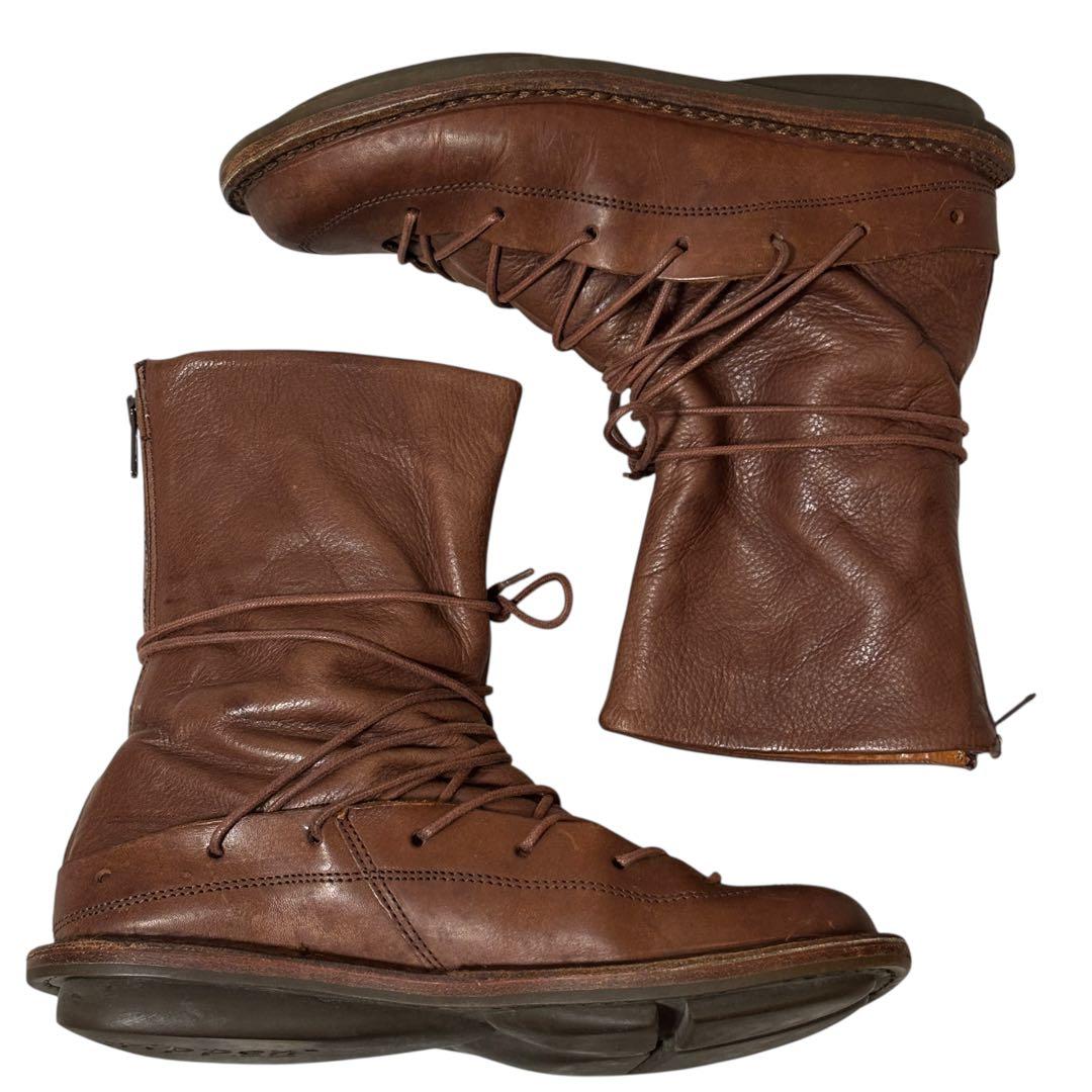 【外観美品】trippen トリッペン　レースアップブーツ　バックジップ　37