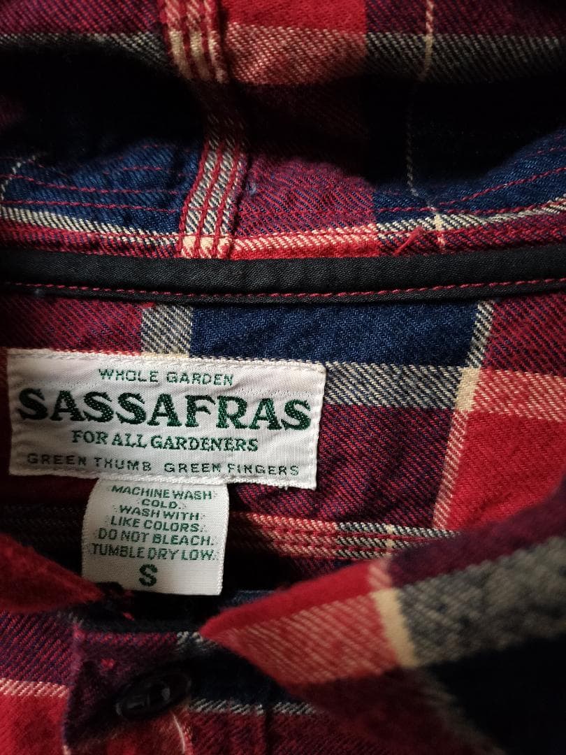 ササフラス/フーデッドフランネルシャツ/マッキーノクルーザーモデルマルチポケット