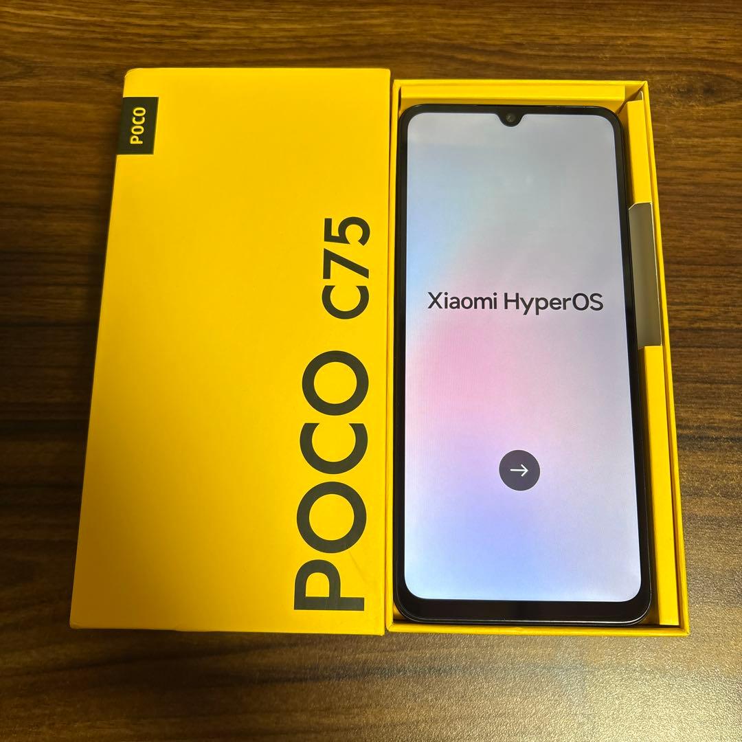 スマートフォン本体 Xiaomi Poco c75 Black 6GB/128GB sim free