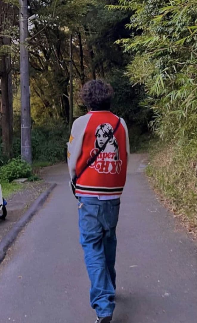 ⭐️HYS 星柄 ニット ジップジャケット ジャガード スタジャン風⭐️