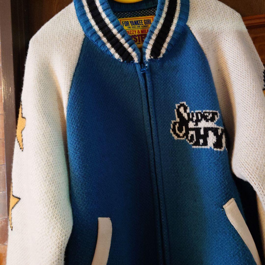 ⭐️HYS 星柄 ニット ジップジャケット ジャガード スタジャン風⭐️